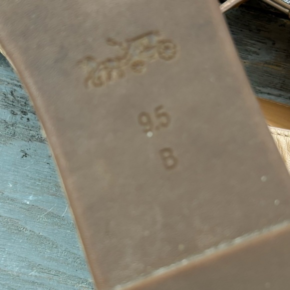 Coach Becka taupe ankle wrap kork wedge sandals | size 9.5 - Picture 11 of 13